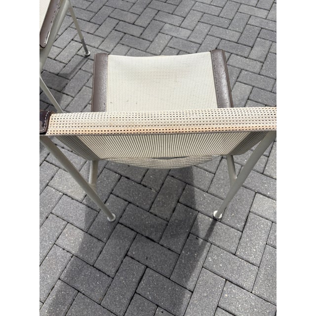 Mid-Century Modern Outdoor Patio Armless Pair of Chairs Attributed to Richard Schultz for Knoll, c.1966 For Sale - Image 13 of 14