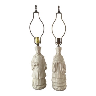 1950s Chinese Royal Couple Lamp - a Pair For Sale
