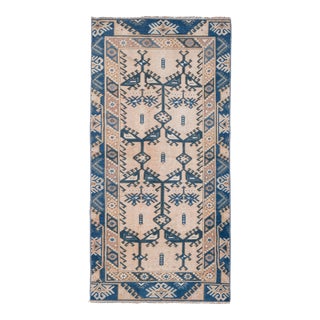 Vintage Blue Turkish Anatolian Rug For Sale
