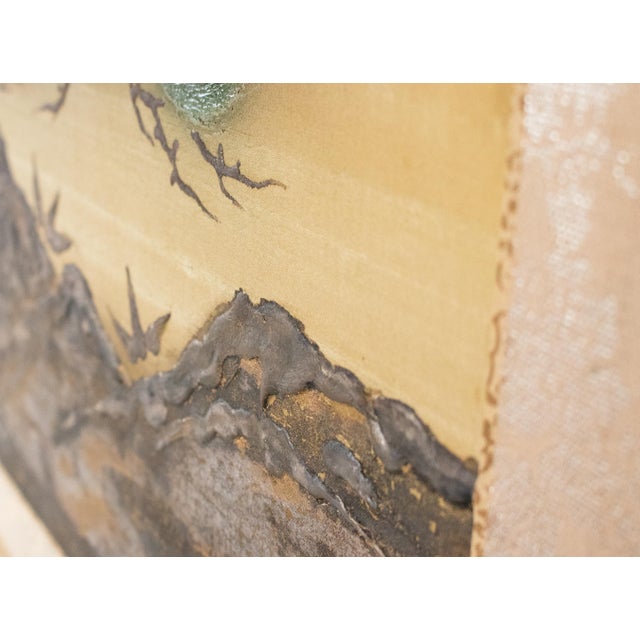 "Big Pine Tree", 1970s Shōwa Era Japanese Maki-E Byobu Screen For Sale - Image 9 of 18