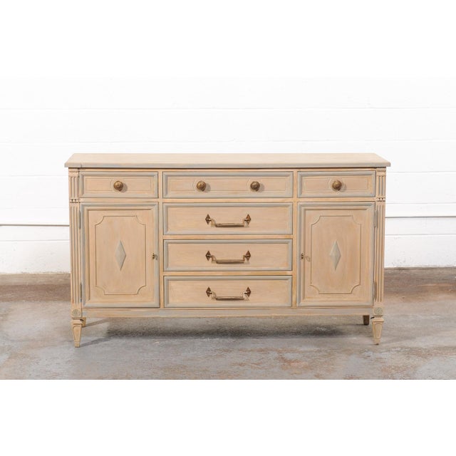 French Painted Sideboard/Buffet, Mid 20th C For Sale - Image 10 of 13