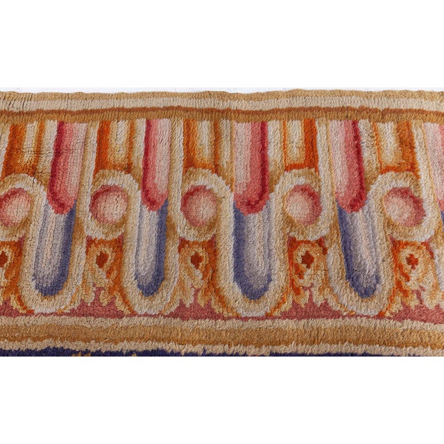 Beige Antique French Savonnerie Wool Rug For Sale - Image 8 of 9