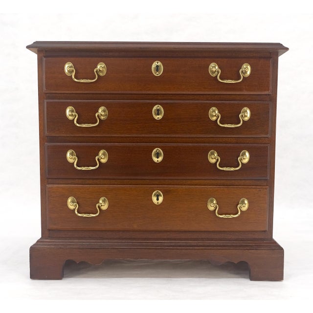 Council Compact Mahogany 4 Chest Night Stand Side Table Mint For Sale - Image 9 of 16