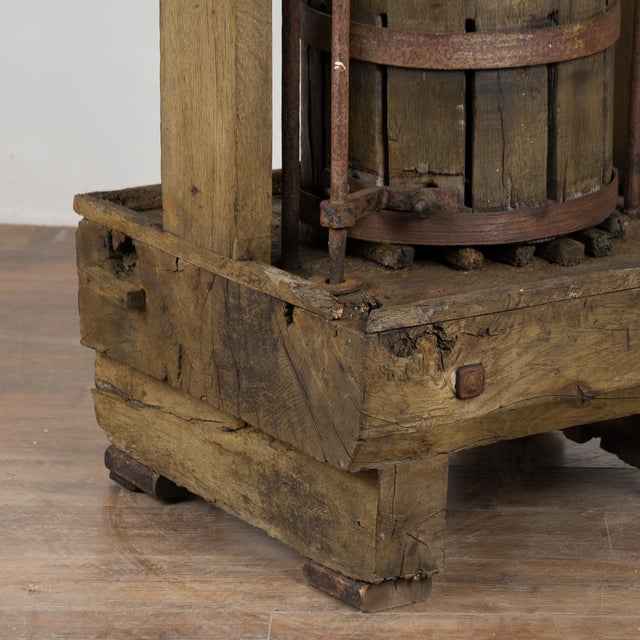 ​​​​​​​Standing Bar Wine Tasting Table From Old Wine Press, Hungary Circa 1900 For Sale - Image 11 of 18