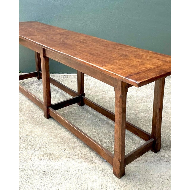 Vintage Therien Studios Rustic Plank Console Table For Sale In West Palm - Image 6 of 18
