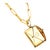 Syna Yellow Gold Love Letter Pendant with Diamond For Sale