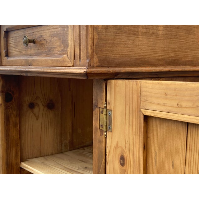 1910s Pine Nightstand With One Door and One Drawer For Sale - Image 14 of 15