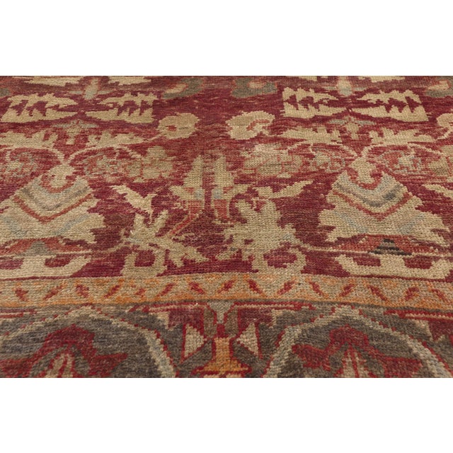Mid 20th Century Vintage Turkish Oushak Rug, 04'08 X 10'04 For Sale - Image 5 of 10