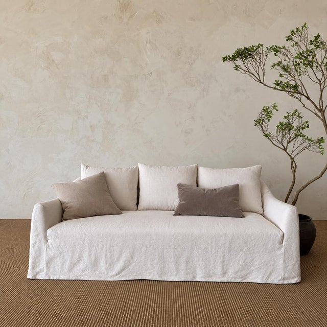 Lyon Sofa by Bloom Home Inc, Greige Belgian Linen, Modern Design For Sale - Image 9 of 9