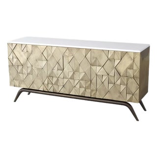 Global Views Triangle Cabinet-Brass For Sale