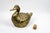 Hollywood Regency Gilt Metal Duck-Shaped Ice Bucket with Hinged Lid and White Lacquered Compartment by Mauro Manetti, 1970s For Sale - Image 10 of 18