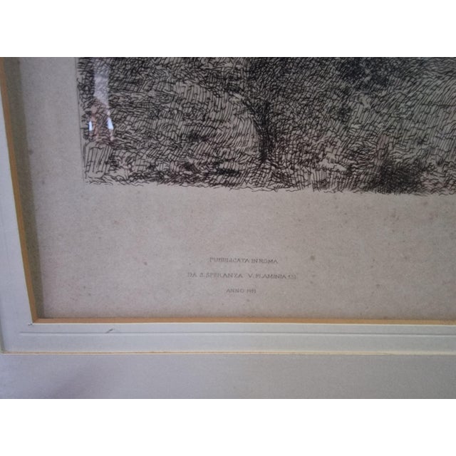 1910s C. Grimaldi and S. Speranza, Roman Forum, 1911, Engraving on Paper, Framed For Sale - Image 5 of 12