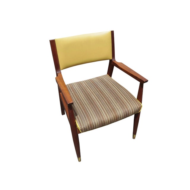 Mid 20th Century Vintage American Mid-Century Solid Walnut Office/Conference Armchair For Sale - Image 5 of 12