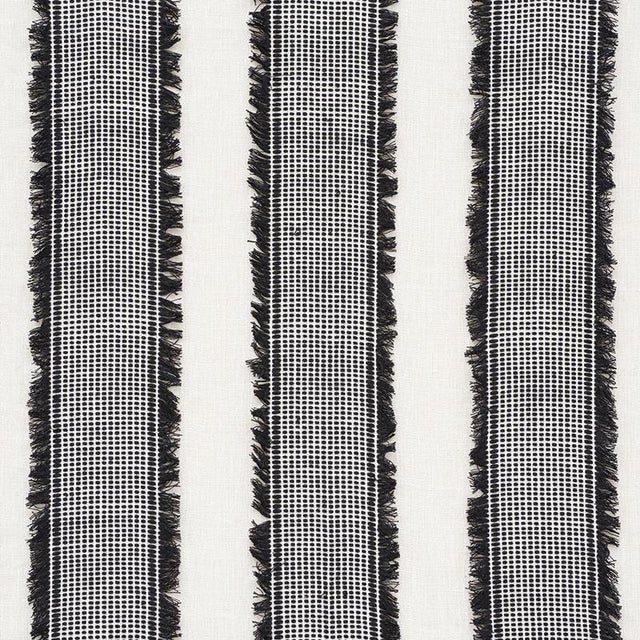 Sample - Schumacher Tulum Fabric in Black For Sale