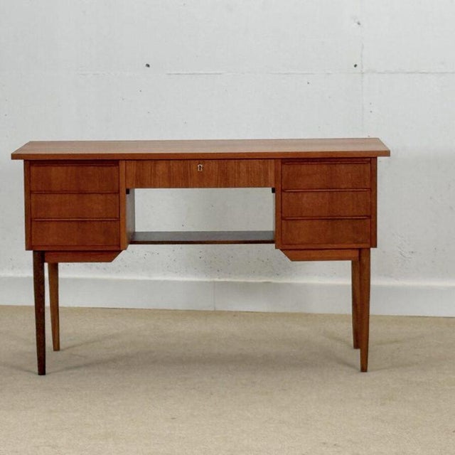 Mid-Century Modern Danish Teak Desk, 1960s For Sale - Image 6 of 12