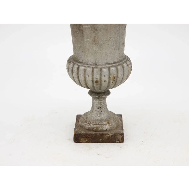 1950s Petite Cast Iron Urn For Sale - Image 5 of 8