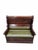 Vintage Colonial Revival Mahogany Storage Bench With Olive Green Seat For Sale - Image 9 of 9