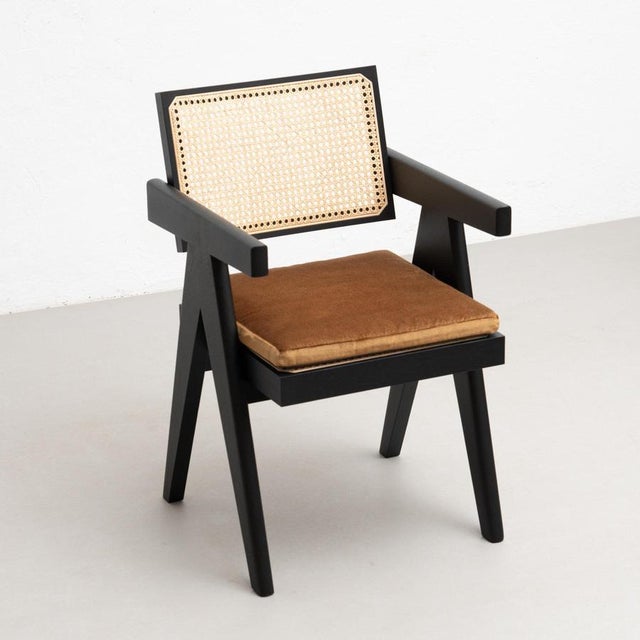 051 Capitol Complex Office Chair with Cushion by Pierre Jeanneret for Cassina For Sale - Image 10 of 18