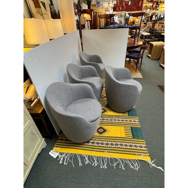Hlynur Atlason for Design Within Reach Lína Swivel Dining Chairs, Set of Four For Sale - Image 12 of 15