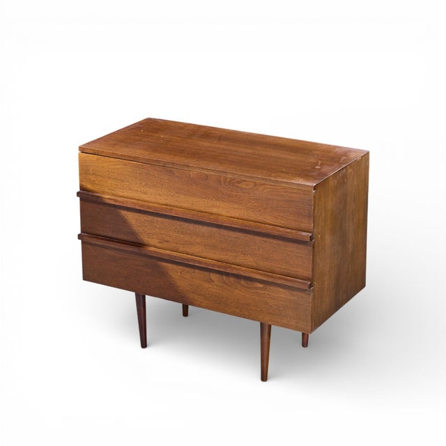 Mel Smilow Mid Century Walnut Chest of Drawers Nightstands - Pair For Sale - Image 11 of 11