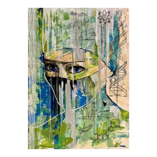 Original "The Biology of Care" by Fatima Erkenova Acrylic on Paper 2025 Coa Uk For Sale