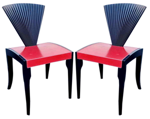 Set of Postmodern Chairs by Emanuelle Zenere for Cattelan, Italy, 1990s