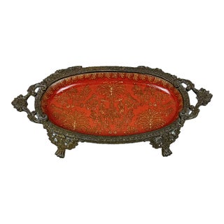 Ceramic & Metal Catchall For Sale