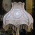 French French-Style Gilded Floor Lamp – Ornate Gold Leaf Stand With Embroidered Fabric Shade & Crystal Fringe For Sale - Image 3 of 3