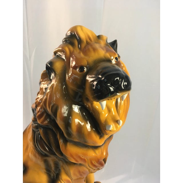 Vintage lion...pet with caution! So handsome, this guy looks serious but he's a pussycat! Vintage beauty, large in scale....