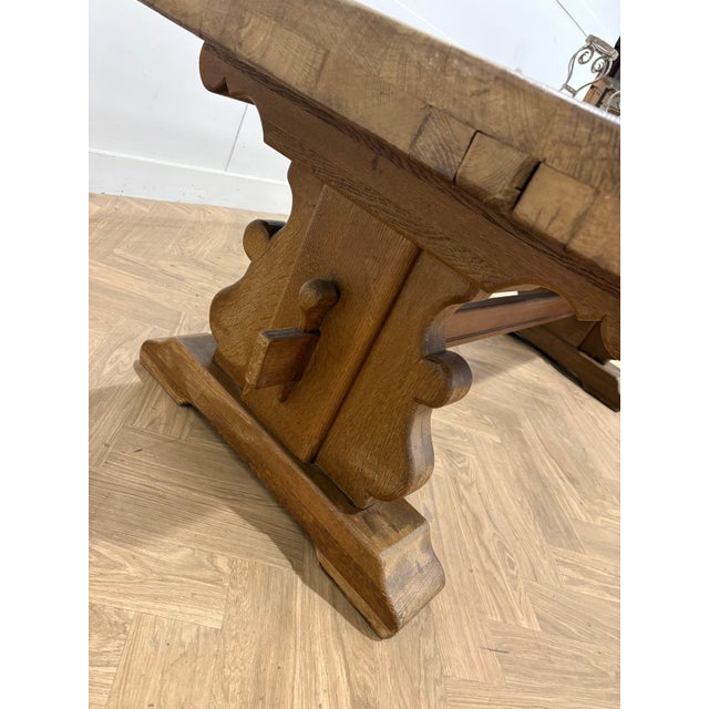 1920s French Oak Extendable Farmhouse Dining Table, 1920s For Sale - Image 5 of 11