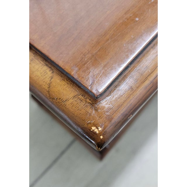 Vintage Kent Coffey Carriage Trade Collection Early American Style Solid Wood Double Dresser in Cherry and Pecan For Sale - Image 10 of 12