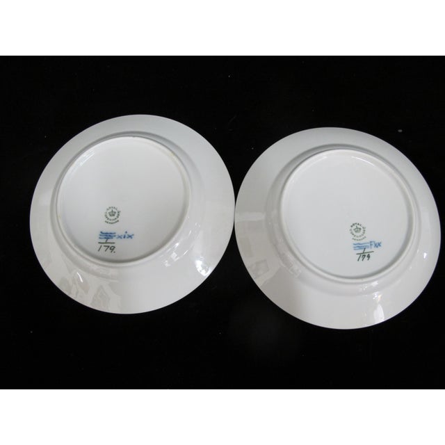 Vintage Royal Copenhagen, plain blue, fluted salad plate set of 2, 179. Each measures 7 5/8" x 1" tall. Both in excellent...