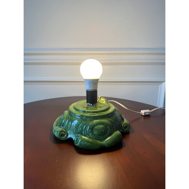 Green 1970s Atlantic Mold Handmade Illuminated Ceramic Christmas Tree For Sale - Image 8 of 10