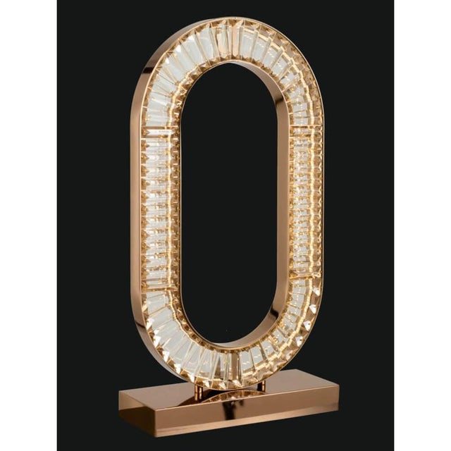 Collection orione table lamp, metal and crystal, ncl 116/70 by jago dimensions: d 40 x h 75 cm materials: metal, crystal....