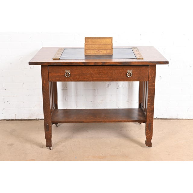 Tiffany Studios New York Graduate Pattern Bronze Doré Letter Rack For Sale - Image 10 of 12