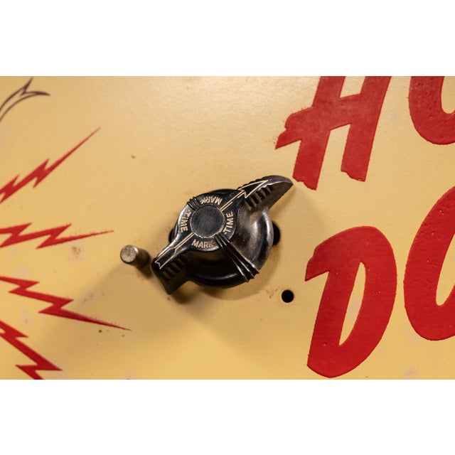 Light Yellow Vintage "Electric Snack House" Hot Dog Warmer Display For Sale - Image 8 of 10