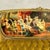 2000 - 2009 French Tufted Mustard Sofa – Victorian Scene Upholstery, Gold Leaf For Sale - Image 5 of 8
