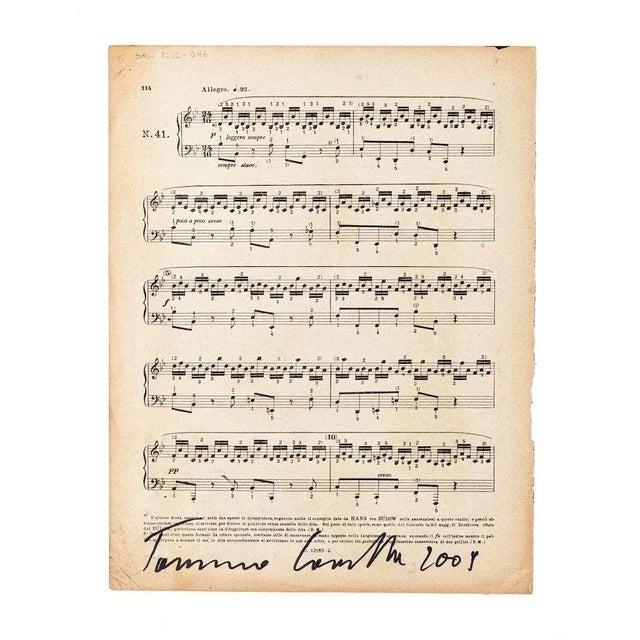 Musical Notes'' is a beautiful artwork in mixed media, tempera and collage on a musical note, realized in 2009 by Tommaso...