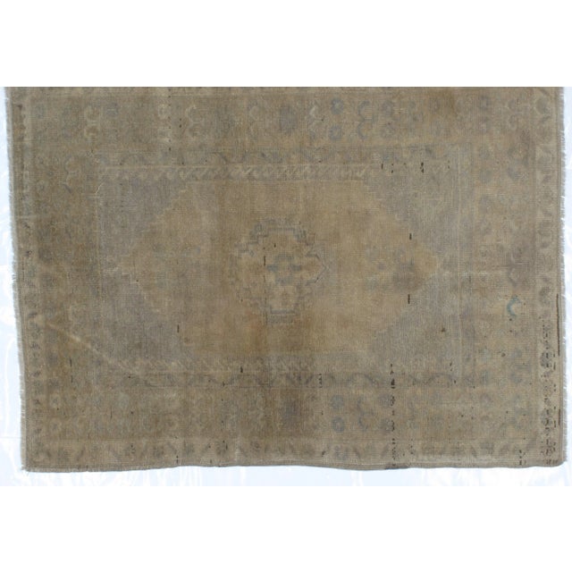 Wool pile genuine hand made vintage vegetable dye Oushak -