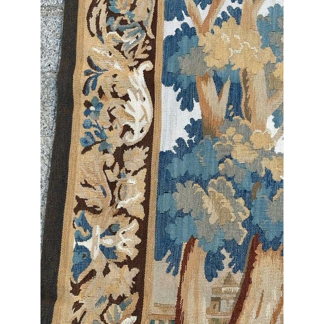 Handwoven Landscape with River and Birds Tapestry in the style of Aubusson, 2000 For Sale - Image 15 of 18