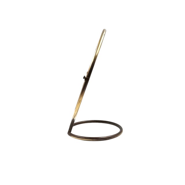 Metal Mid-Century Brass Table Mirror, Italy, 1960s For Sale - Image 7 of 13