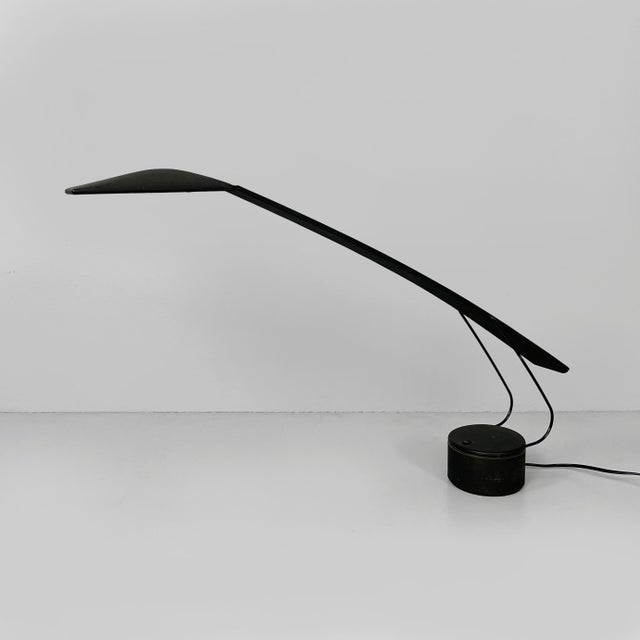 Italian Modern Black Dove Table Lamp by Mario Barbaglia and Marco Colombo for Paf, 1980s For Sale - Image 4 of 16