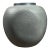 Vintage Japanese Minimalist Postmodernist Etched Grey-Blue Vase, Signed For Sale