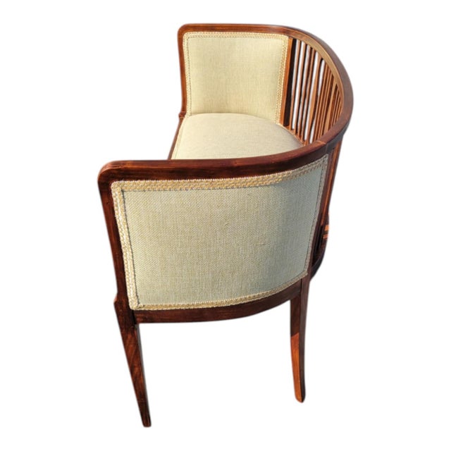 1920s Edwardian English Window Bench Refinished Upholstered Seat For Sale In Philadelphia - Image 6 of 18