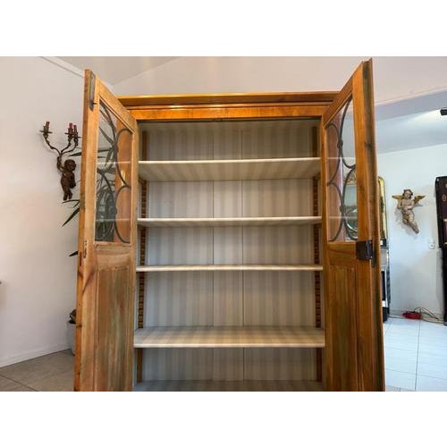 Biedermeier Display Cabinet or Bookcase For Sale - Image 5 of 12