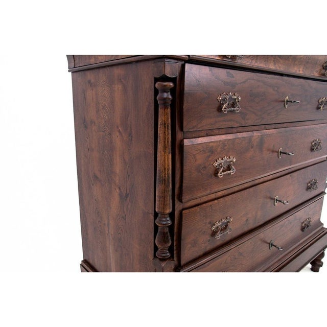 Antique Oak Chest of Drawers, Northern Europe, 1890s For Sale - Image 5 of 16