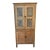 Antique Distressed Pine Pie Safe Hutch For Sale