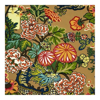 Sample, Schumacher Chiang Mai Dragon in Mocha For Sale