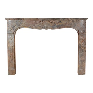 Antique Louis XV French Sarancolin Marble Mantel, 18th-19th Century For Sale