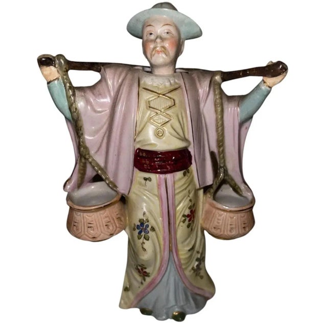 Early 20th Century Rare Vintage Polychrome Porcelain Chinese Nodder Figure For Sale In Los Angeles - Image 6 of 10